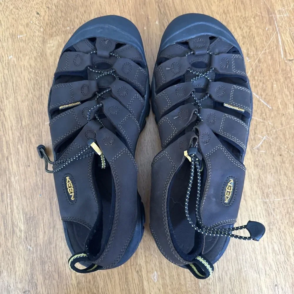 Keen Newport Sandals Leather Waterproof Shoe Outdoor Hiking Safety Toe Shoe 11